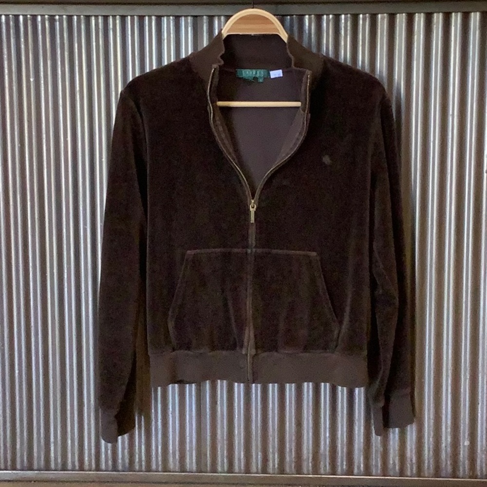 Brown Ralph Lauren zip up